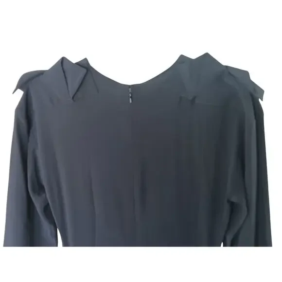 Fendi Navy Blue Long Sleeve Dress Size 38 ITMade in Italy Designer Sheath